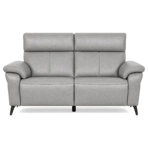 RAVENNA 2Seater Sofa Light Grey Front padded white bg