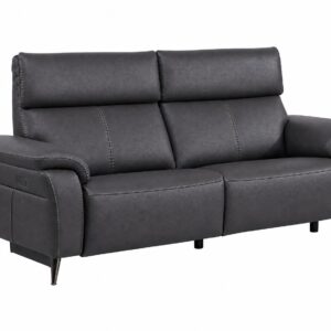 RAVENNA 3Seater Sofa Dark Grey Angled white bg