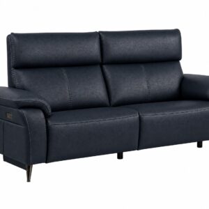 RAVENNA 3Seater Sofa Dark Navy Angled white bg
