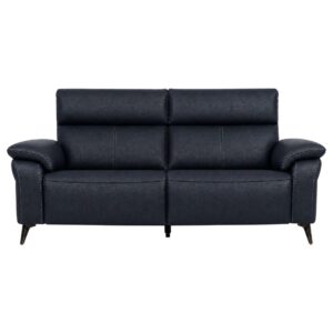 RAVENNA 3Seater Sofa Dark Navy Front padded white bg