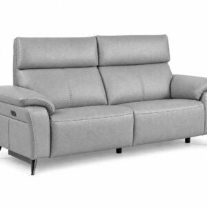 RAVENNA 3Seater Sofa Light Grey Angled white bg