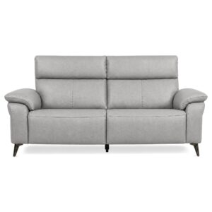 RAVENNA 3Seater Sofa Light Grey Front padded white bg