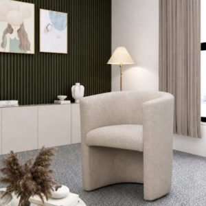 Kora armchair beige chenille