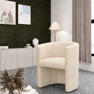 Kora armchair cream chenille