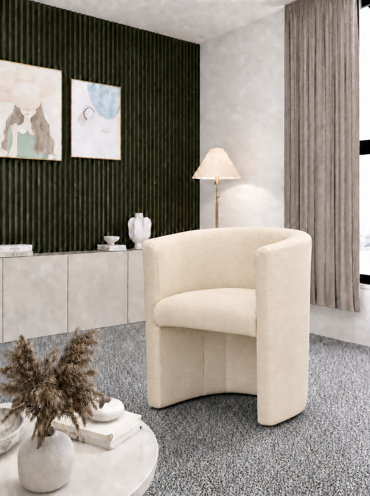 kora-armchair-cream-chenille-3 Kora armchair cream chenille