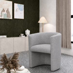 Kora armchair silver chenille