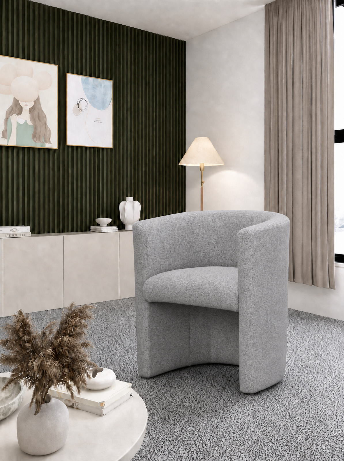 kora-armchair-silver-chenille-3 Kora armchair silver chenille
