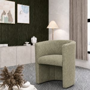 Kora armchair woven herringbone