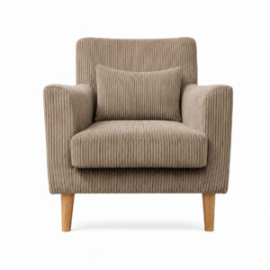Lounge one armchair brown corduroy