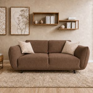 Timea 3seater brown beige cushions