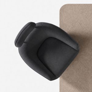 Timea armchair charcoal grey
