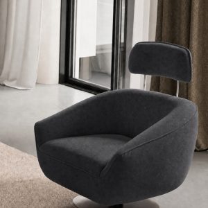 Timea armchair charcoal grey