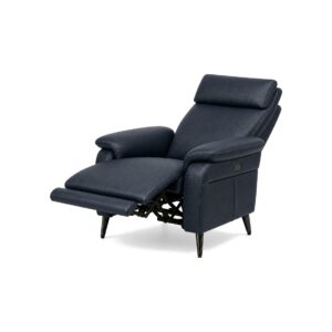 RAVENNA 1Seater Armchair Dark Navy Reclined padded white bg