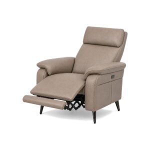 RAVENNA 1Seater Armchair Latte Reclined padded white bg