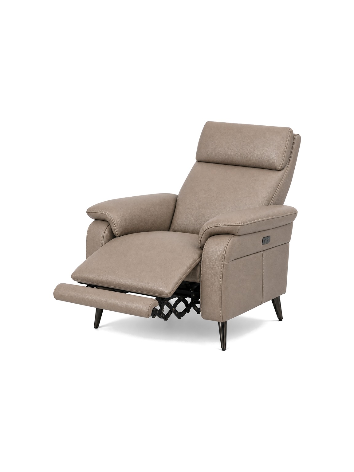 RAVENNA-1Seater-Armchair-Latte-Reclined-padded-white-bg RAVENNA 1Seater Armchair Latte Reclined padded white bg