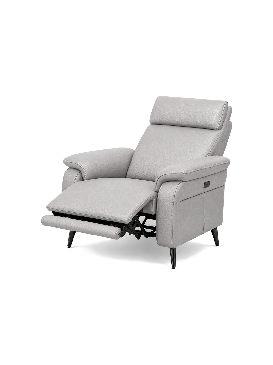 RAVENNA-1Seater-Armchair-Light-Grey-Reclined-padded-white-bg RAVENNA 1Seater Armchair Light Grey Reclined padded white bg
