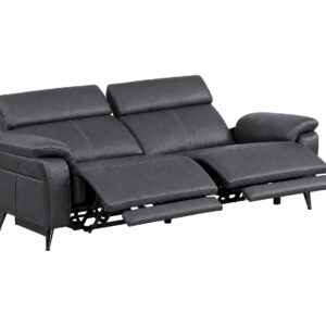 RAVENNA 2Seater Sofa Dark Grey Reclined padded white bg