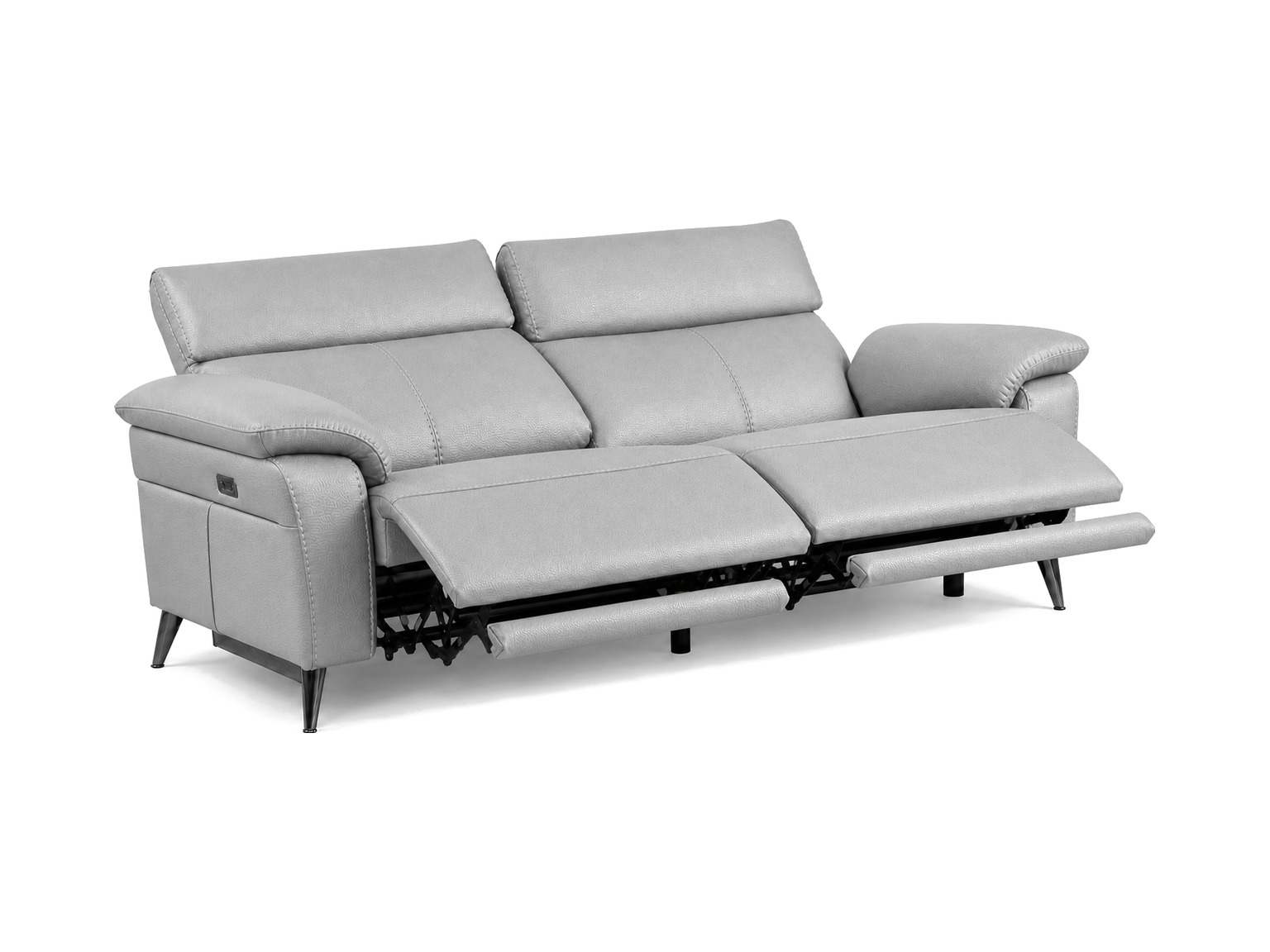 RAVENNA-3Seater-Sofa-Light-Grey-Reclined-padded-white-bg RAVENNA 3Seater Sofa Light Grey Reclined padded white bg