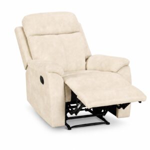 Recliner 1seater reclined pale cream 1600px
