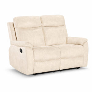 Recliner 2seater upright pale cream matched grey scale 1600px