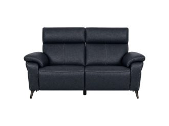 RAVENNA 2Seater Sofa Dark Navy Front padded white bg