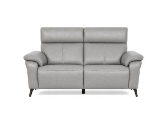 RAVENNA 2Seater Sofa Light Grey Front padded white bg