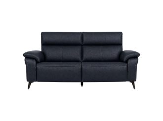 RAVENNA 3Seater Sofa Dark Navy Front padded white bg