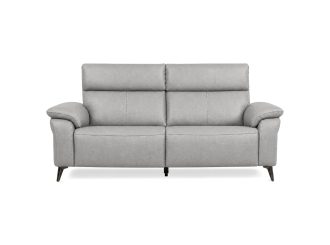 RAVENNA 3Seater Sofa Light Grey Front padded white bg